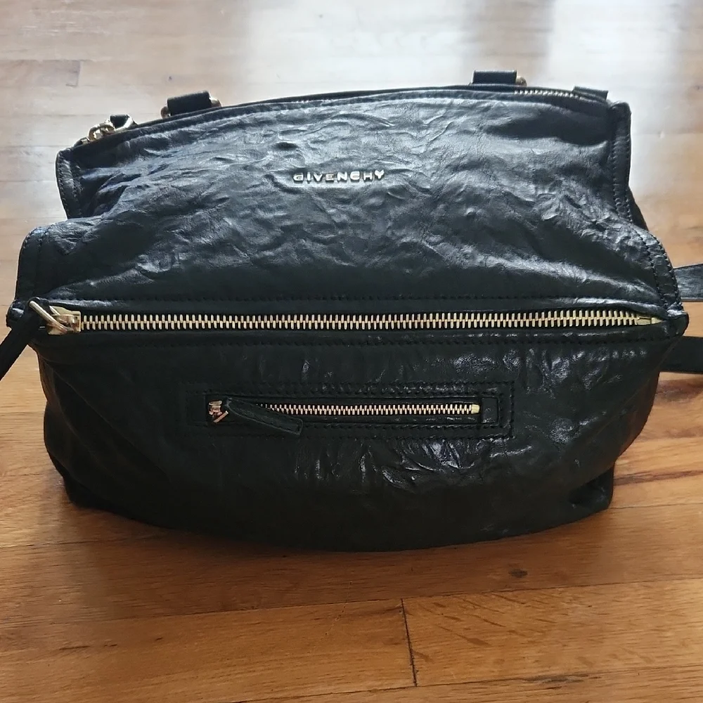Givenchy Textured Black Crossbody Bag with Gold Accents - Picture 6 of 6